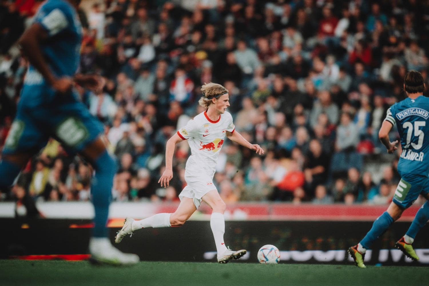 Kjaergaard im Spiel gegen Sturm Graz. Foto (c) Andreas Schaad - FC Red Bull Salzburg via Getty Images