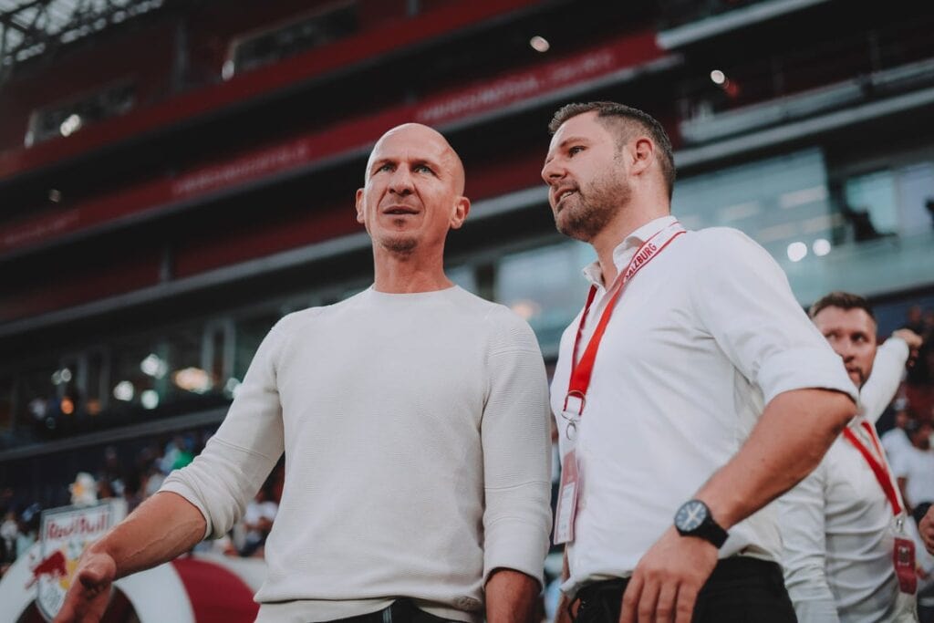 Gerhard Struber und Bernhard Seonbuchner schließen Wintertransfers beim FC Red Bull Salzburg nicht aus. Foto: Jasmin Walter - FC Red Bull Salzburg